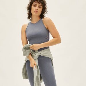 Everlane The Perform Tank Top Heathered Charcoal Large
